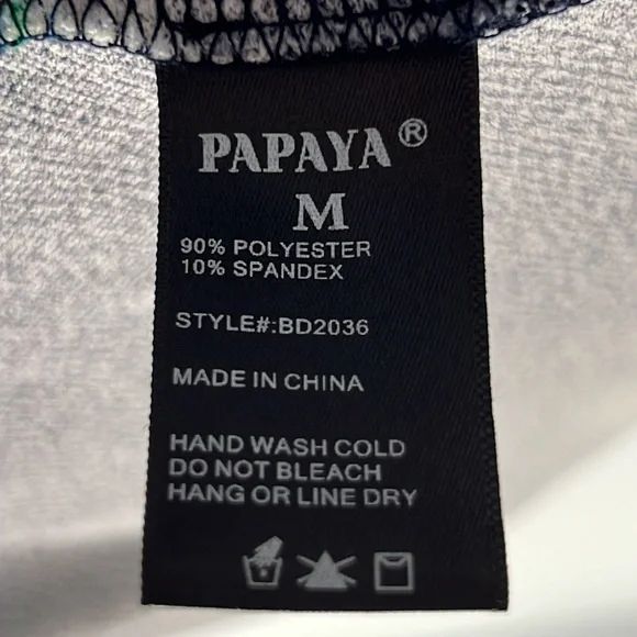 Papaya Navy Floral Print Halter Dress Sz: M - Picture 8 of 8